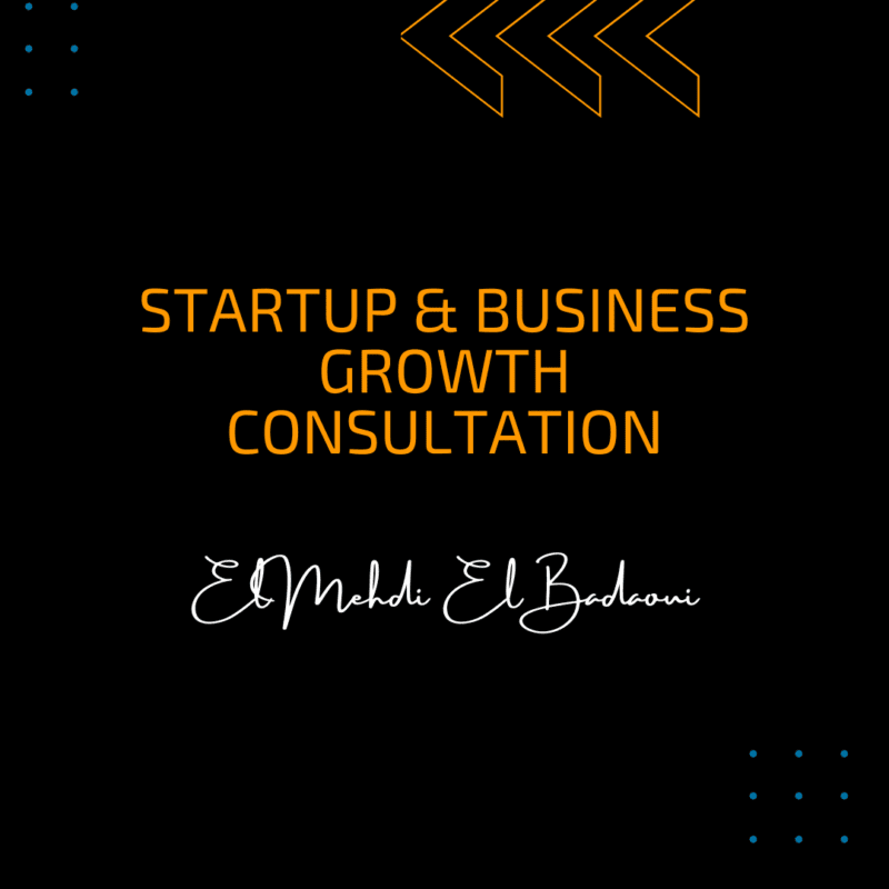 Startup & Business Growth Consultation elmehdi el badaoui